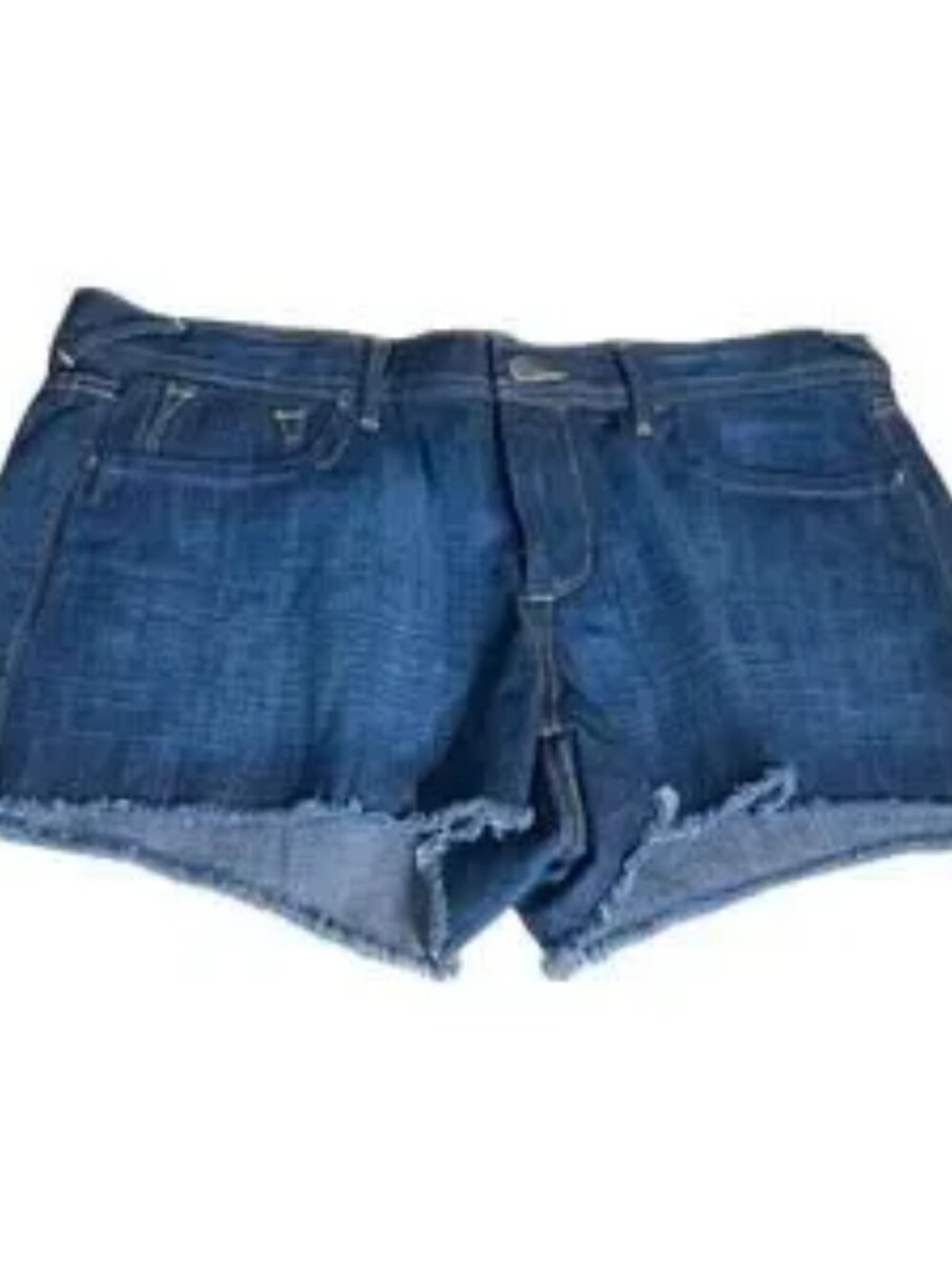 Old Navy Dark Wash Mid Rise Cut Off Jean Shorts Size 12